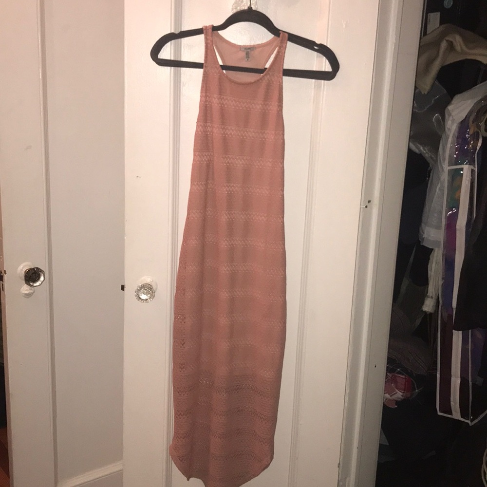 ecoté rose pink bodycon dress